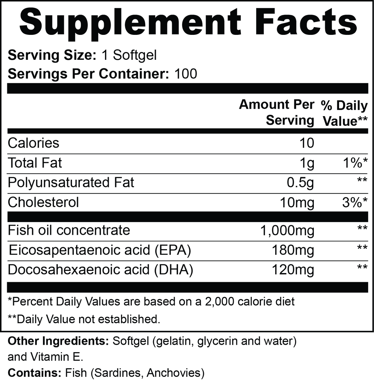 HECC Omega-3 EPA 180mg + DHA 120mg